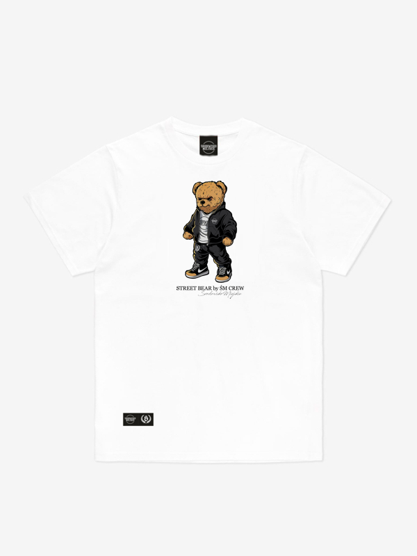 T-Shirt "Street Bear" - White SM_1387 Środowisko Miejskie T-SHIRTS