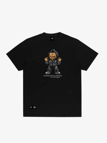 T-Shirt "Hooligans Bear" - Black SM_1391 Środowisko Miejskie T-SHIRTS