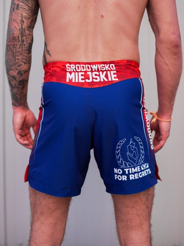 MMA Shorts "Fusion" - Navy / Red SM_1400 Środowisko Miejskie FIGHT SHORTS