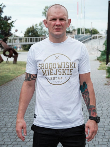 T-shirt "Theme" - White / Gold SM_534 Środowisko Miejskie T-SHIRTS 2