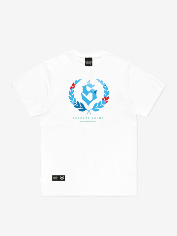 T-Shirt "Forever young" - White / Blue SM_1434 Środowisko Miejskie T-SHIRTS