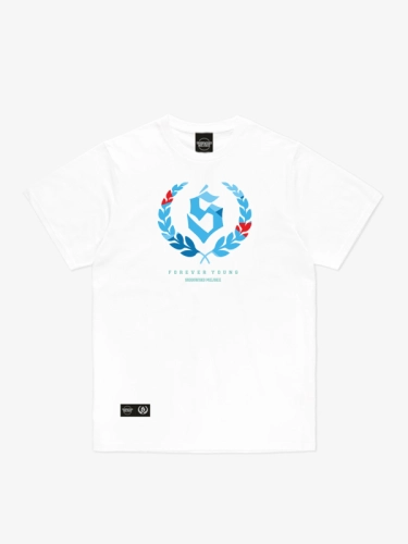 T-Shirt "Forever young" - White / Blue SM_1434 Środowisko Miejskie T-SHIRTS