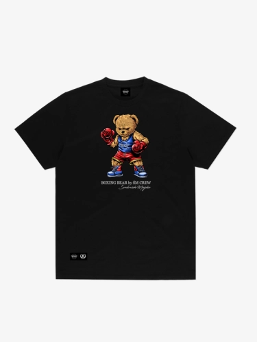 Koszulka "Boxing Bear" - Czarna SM_1444 Środowisko Miejskie