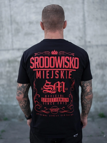 Koszulka "Theme" - Czarna / Czerwona SM_1262 Środowisko Miejskie