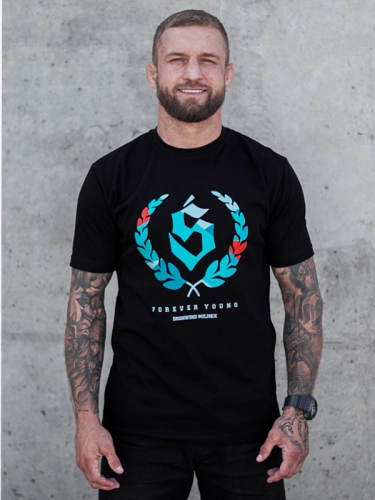 T-Shirt "Forever young" - Black / Blue SM_1433 Środowisko Miejskie T-SHIRTS