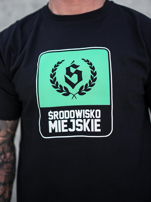 T-Shirt "Laur Mint" - Black SM_1311 Środowisko Miejskie T-SHIRTS