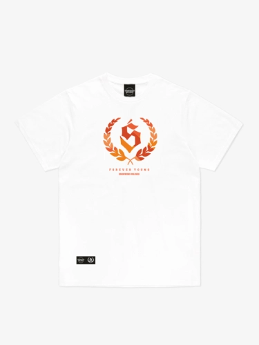 T-Shirt "Forever young" - White / Orange SM_1447 Środowisko Miejskie T-SHIRTS