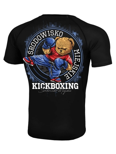 Rashguard "Kickboxing Bear" - Black SM_1450 Środowisko Miejskie RASHGUARDS
