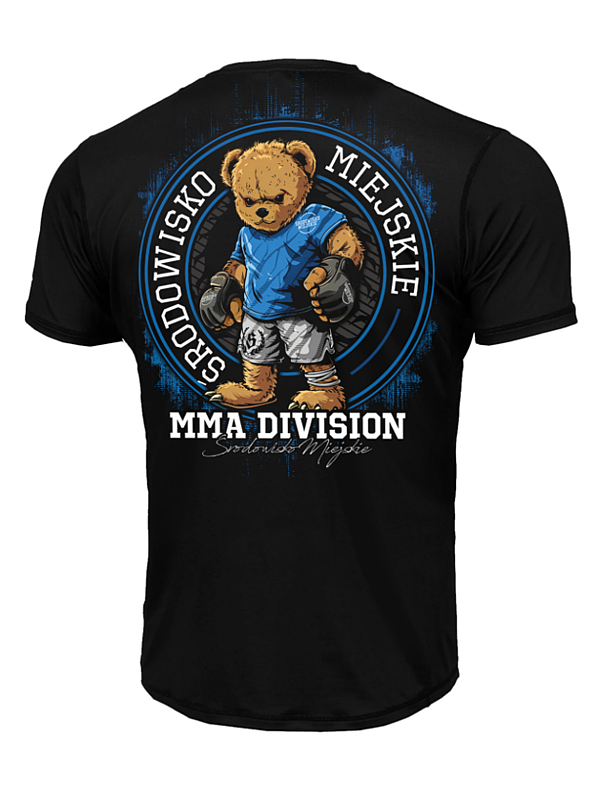 Koszulka Sportowa Mesh "MMA Bear" - Czarna SM_1452 Środowisko Miejskie