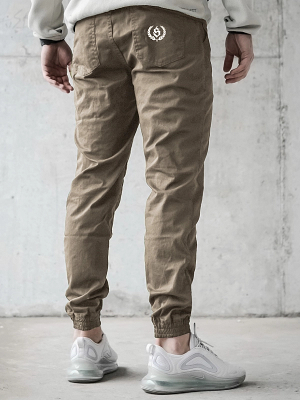 Pants Jogger "Laur Icon" Beige / White for 199.00 PLN