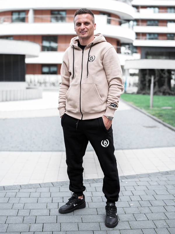 Bluza z kapturem rozpinana "Laur" - Beżowa za 249,00 zł