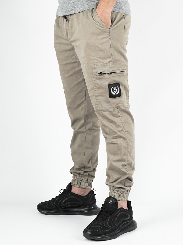 Jogger Cargo Pants "Laur" Beige / White for 199,00 zł