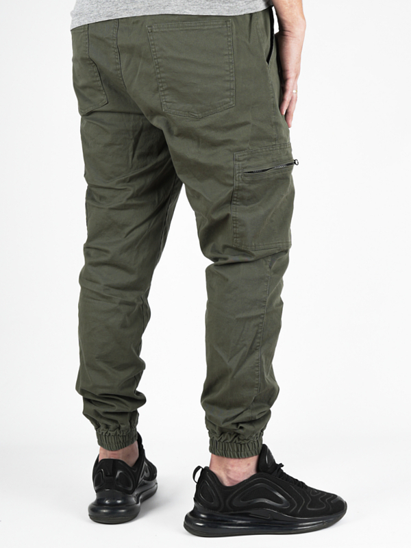 Spodnie Materiałowe Jogger Bojówki "Laur" Khaki / Białe za 199 zł
