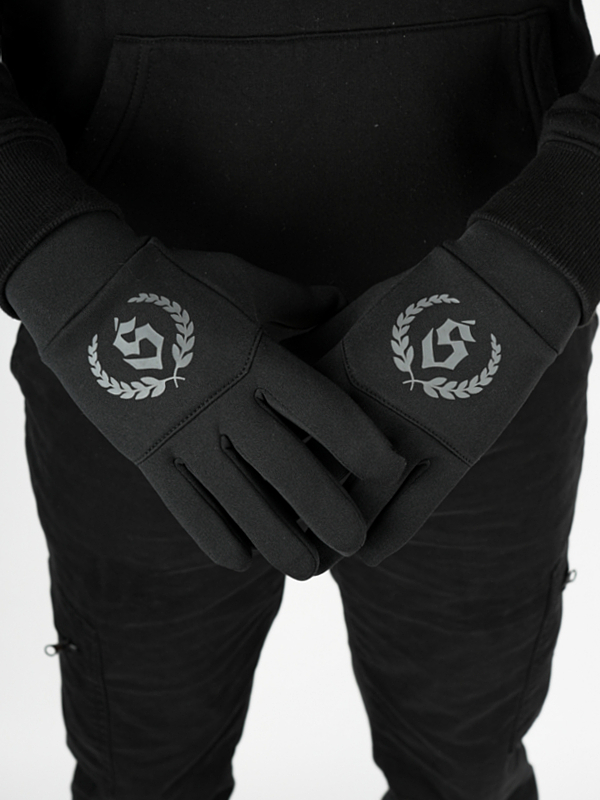 Softshell Gloves "Laur" - Touch Screen - Black / Grey