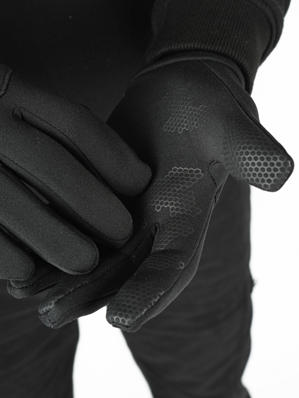 Softshell Gloves "Laur" - Touch Screen - Black / Grey