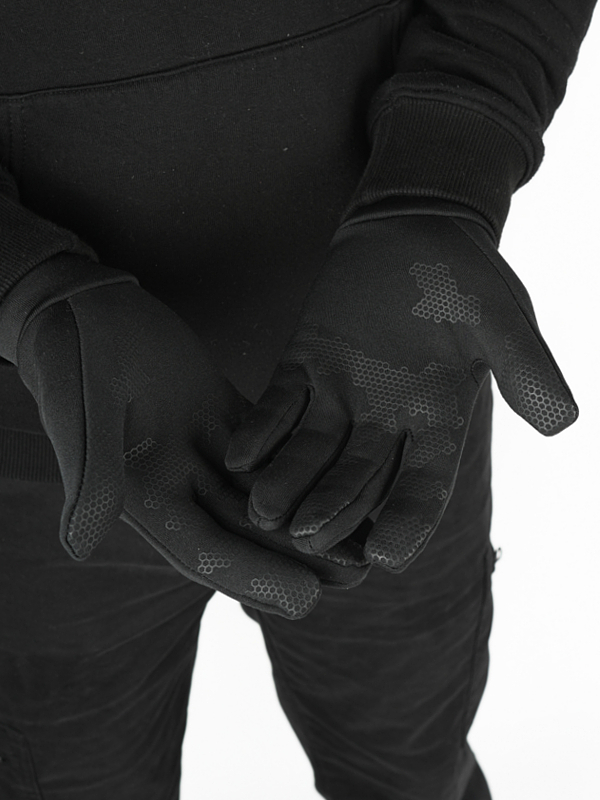 Softshell Gloves "Laur" - Touch Screen - Black / Grey