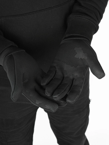 Softshell Gloves "Laur" - Touch Screen - Black / Grey