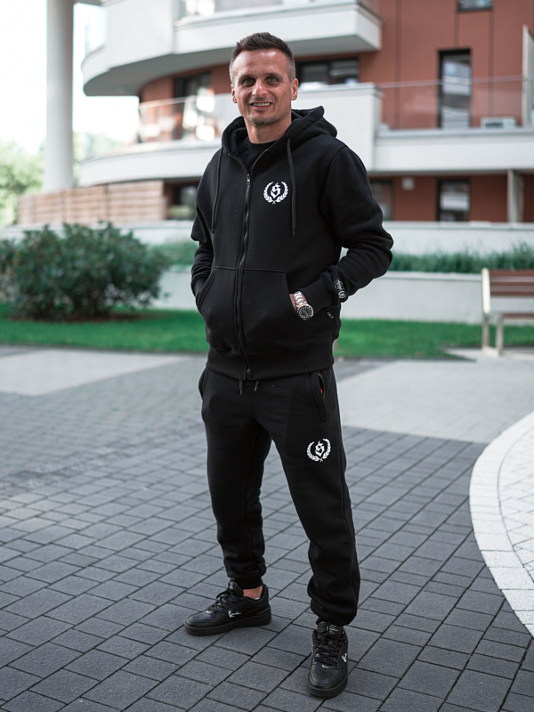 Bluza z kapturem rozpinana "Laur" - Czarna za 249,00 zł