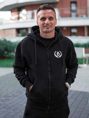 Bluza z kapturem rozpinana "Laur" - Czarna za 249,00 zł 2