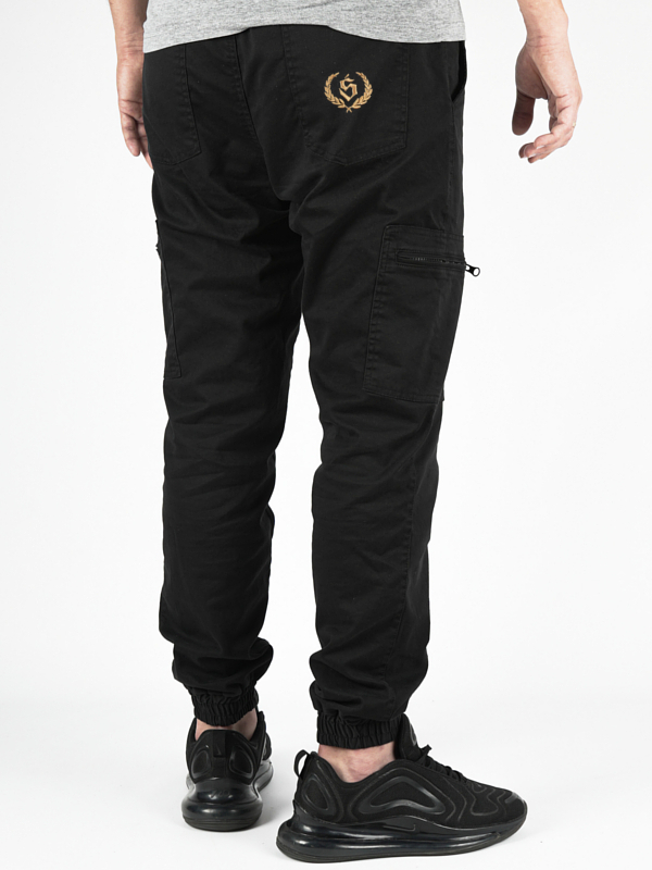 Pants Jogger Cargo "Laur Icon" Black / Gold for 199.00PLN