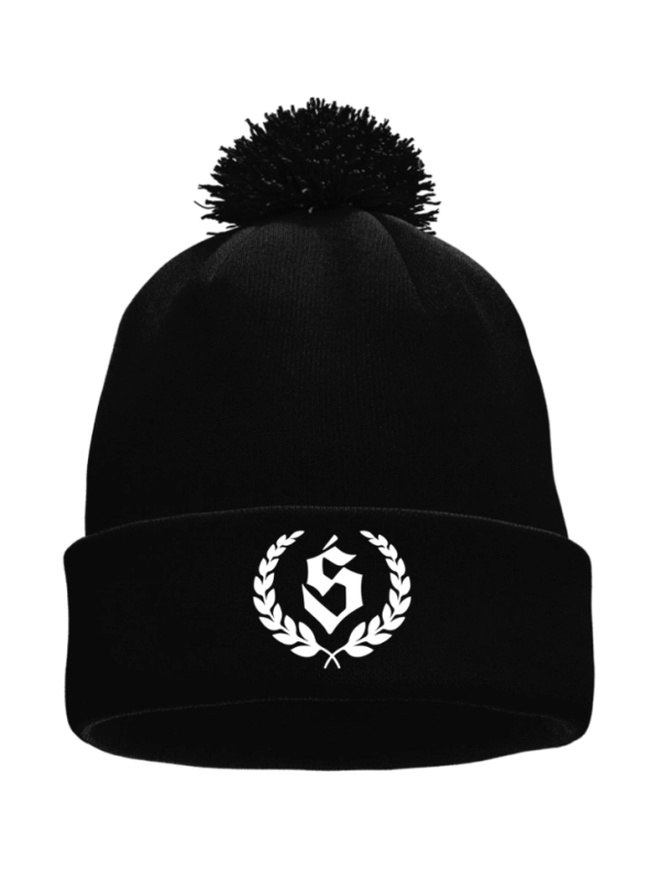 "Laur" pompon Winter Hat - black for 69.00 PLN