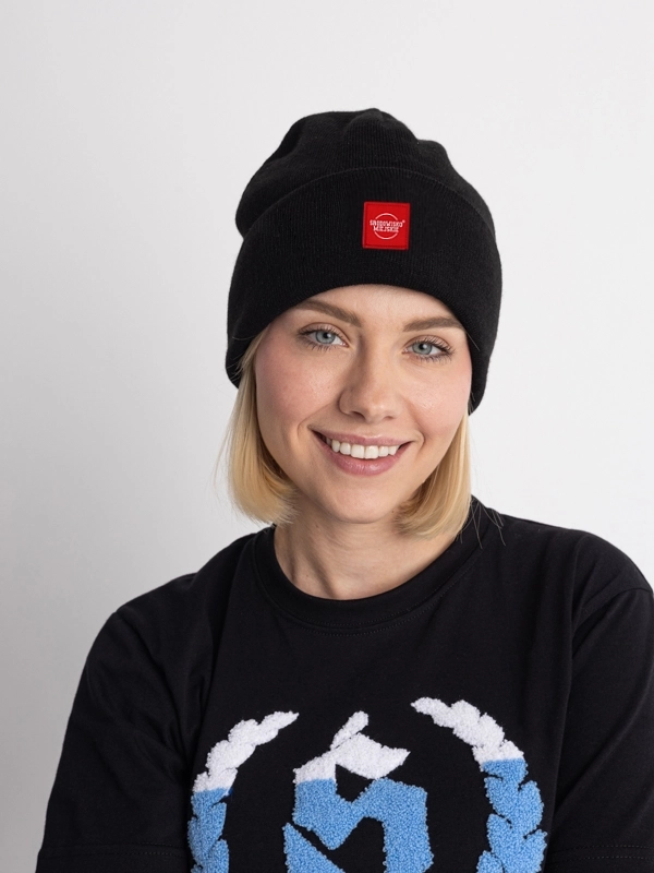 Czapka zimowa "CLS Red" podwijana - czarna za 59,00 zł