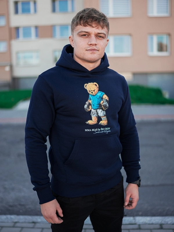 "MMA Bear" hoodie - Navy blue for 229.00 PLN