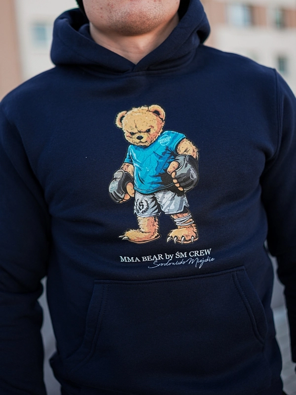 Bluza z kapturem "MMA Bear" - Granatowa za 229,00 zł
