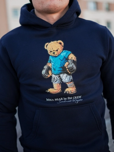 Bluza z kapturem "MMA Bear" - Granatowa za 229,00 zł 2