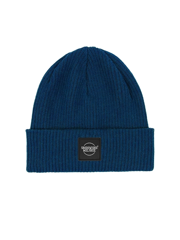 Winter hat "CLS mini" beanie with weave - navy for 79,00 PLN