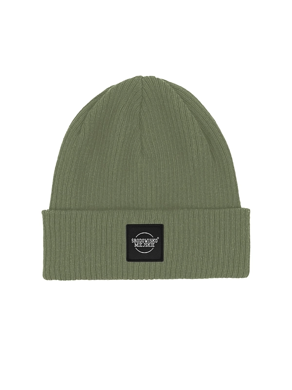 Winter hat "CLS mini" beanie with weave - khaki for 79,00 PLN