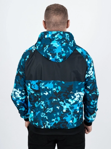 Windbreaker jacket with hood "Laur icon" - black / blue for 339 PLN 2