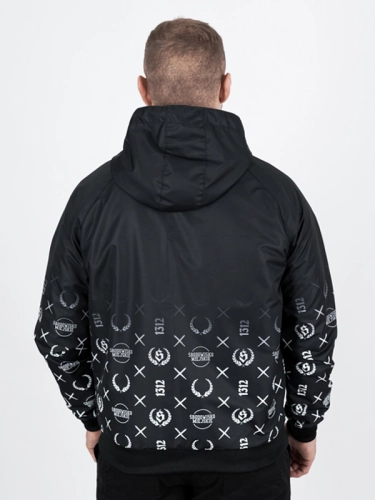 Windbreaker jacket with hood "Pattern" - black for 339 PLN 2