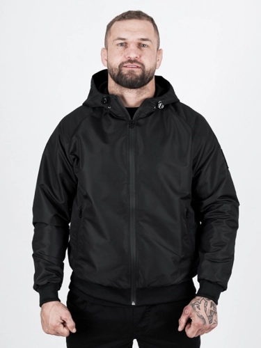 Windbreaker jacket with hood "Laur" - black for 339 PLN
