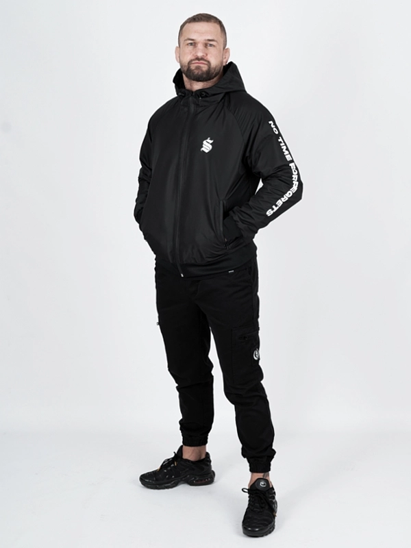 Windbreaker jacket with hood "Icon" - black for 339 PLN
