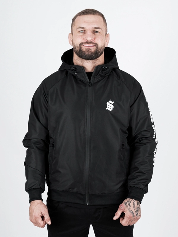 Windbreaker jacket with hood "Icon" - black for 339 PLN