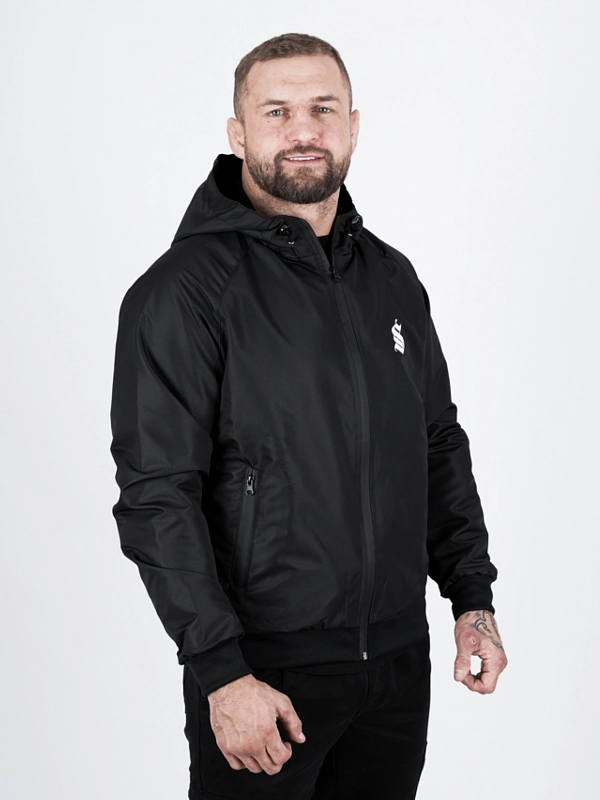 Windbreaker jacket with hood "Icon" - black for 339 PLN