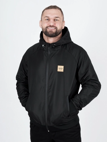 Windbreaker jacket with hood "CLS mini gold" - black for 339 PLN
