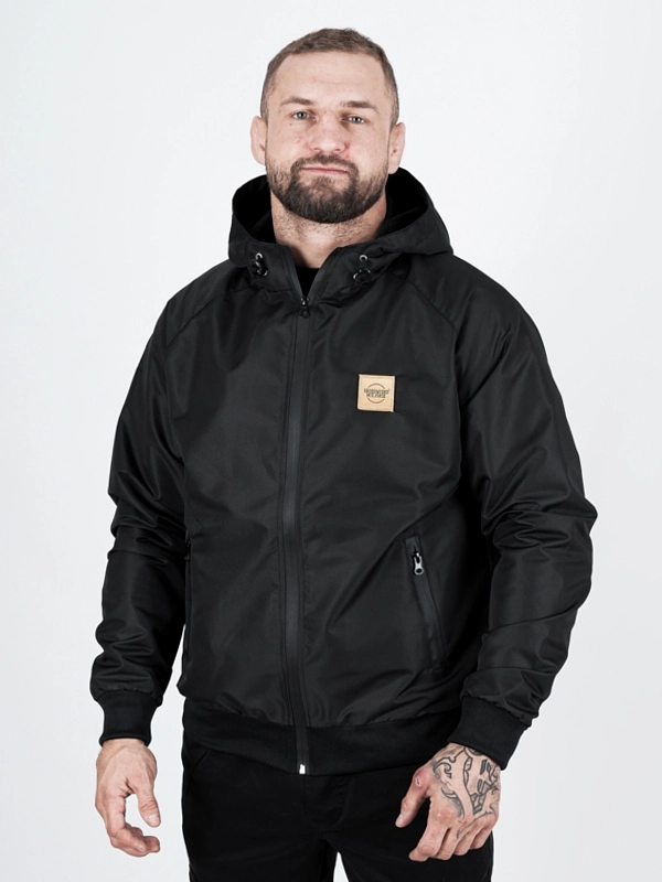 Windbreaker jacket with hood "CLS mini gold" - black for 339 PLN