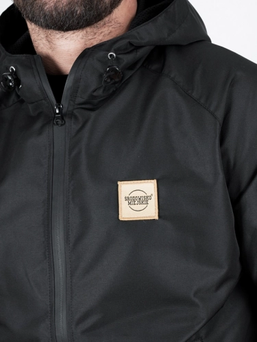Windbreaker jacket with hood "CLS mini gold" - black for 339 PLN