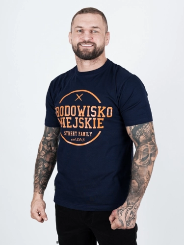 Koszulka "Theme" Granatowa / Pomarańczowa za 119,00 zł