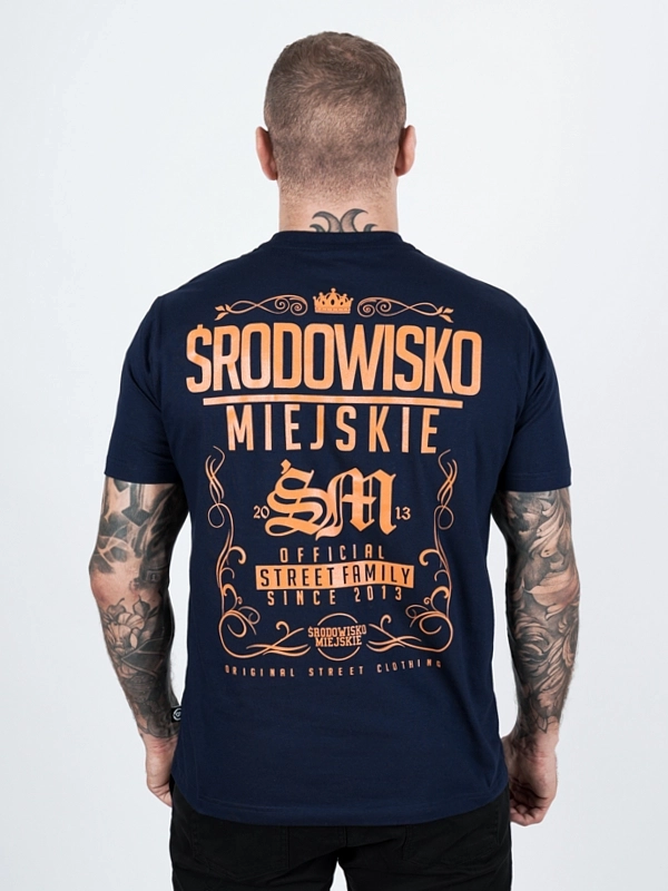 Koszulka "Theme" Granatowa / Pomarańczowa za 119,00 zł