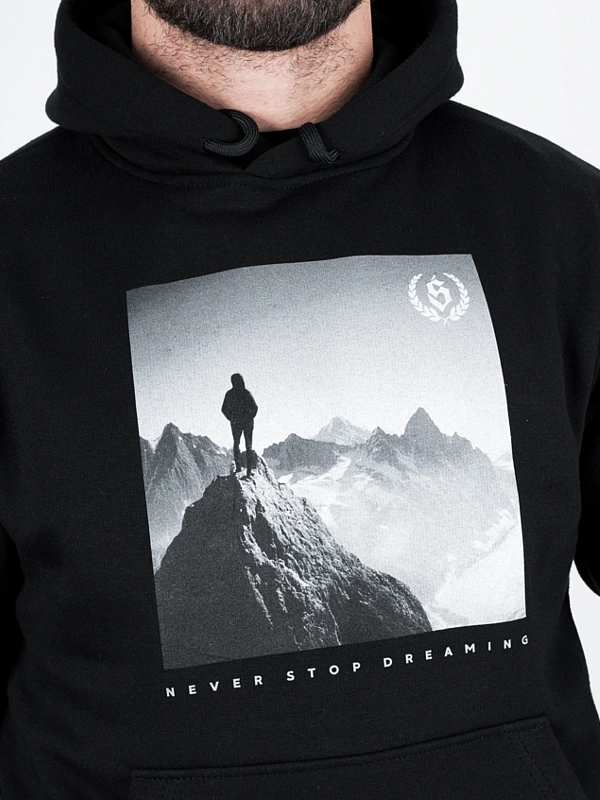 Hoodie "Never stop dreaming" - black for 249,00 PLN