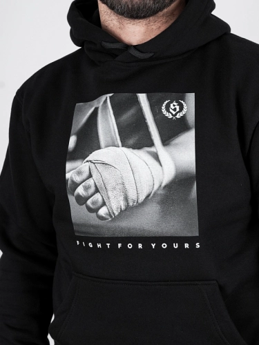 Bluza z kapturem "Fight for yours" - czarna za 249,00 zł
