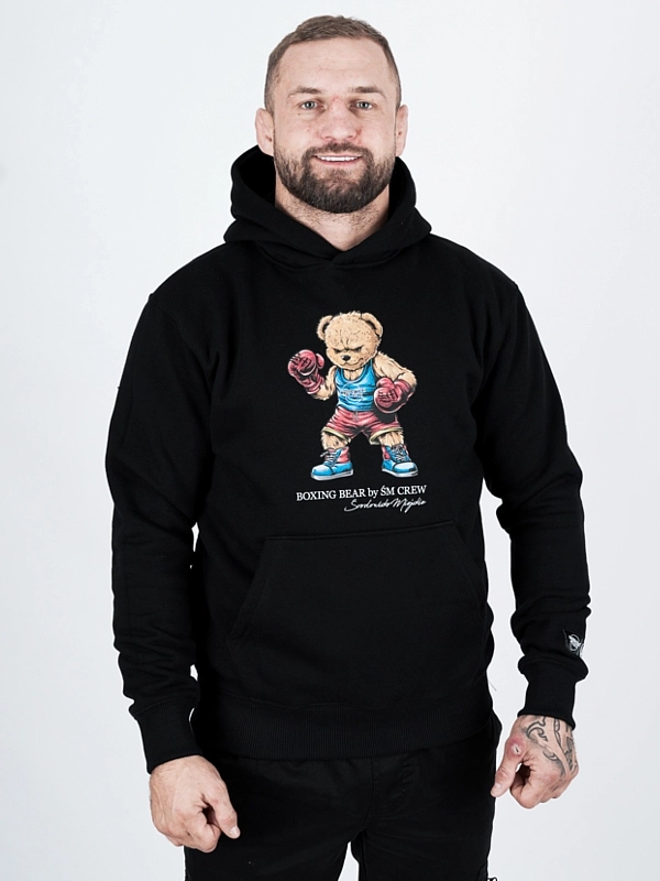 Bluza z kapturem "Boxing Bear" - czarna za 249,00 zł