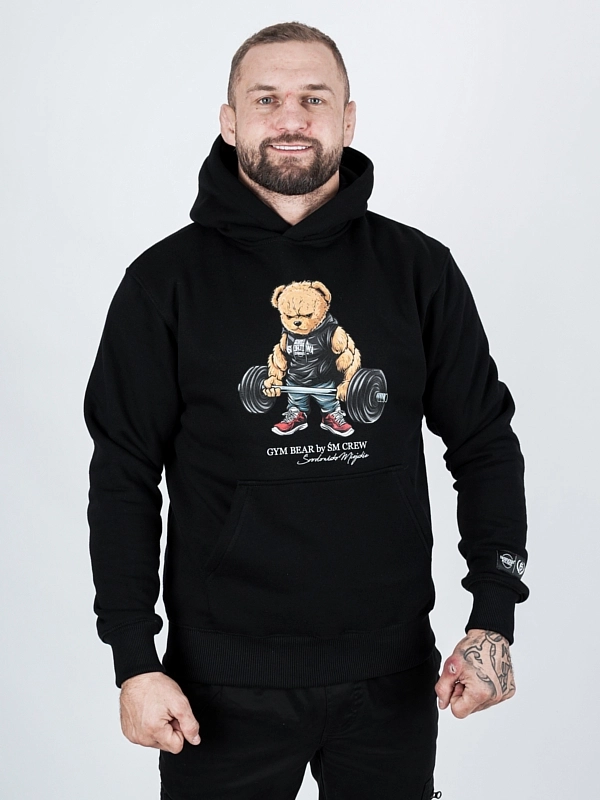 Bluza z kapturem "Gym Bear" - czarna za 249,00 zł