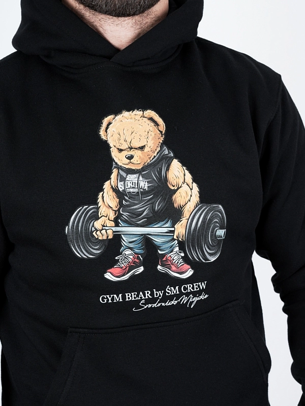 Bluza z kapturem "Gym Bear" - czarna za 249,00 zł