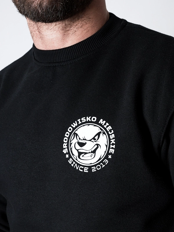 Bluza bez kaptura "Mordka" - czarna / biała za 249,00 zł