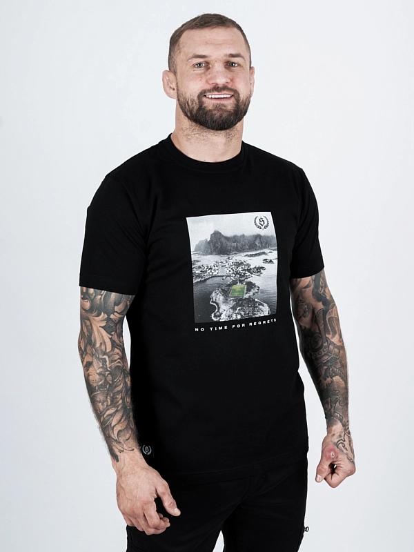 T-shirt "No time for regrets" - black for 119,00 PLN