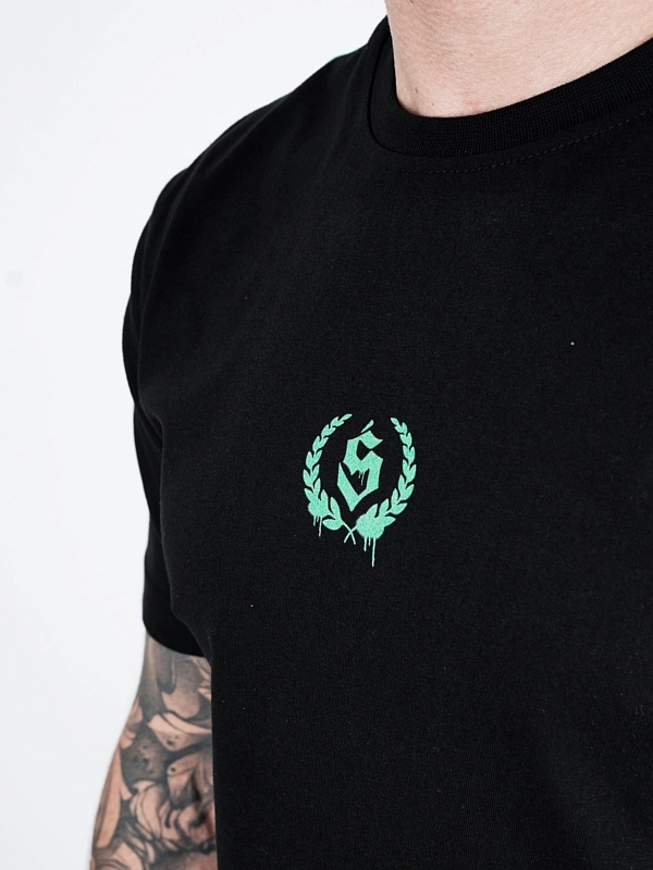 T-shirt "Laur mint lampas" - black for 119,00 PLN